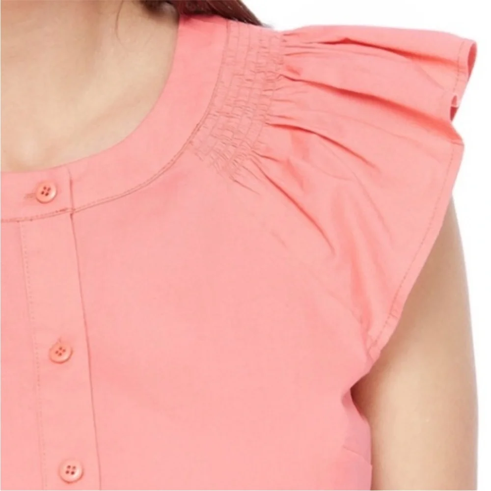 Gal Meets Glam Saffron Flutter Sleeve Jumpsuit Watermelon Size 4 NWT - Picture 9 of 11